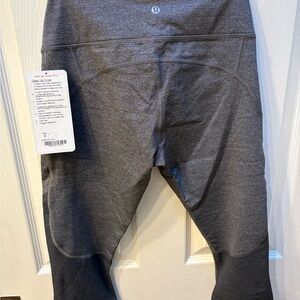 Lululemon Heather Gear Up Gray Crop Leggings